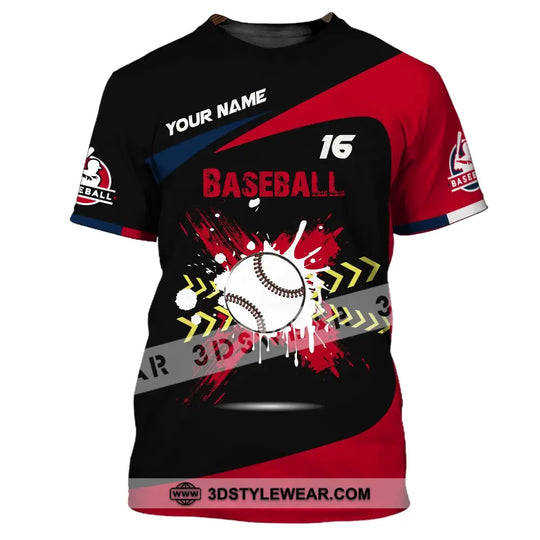 Man Shirt, Custom Name Baseball T-Shirt, Gift for Baseball Player style option 2