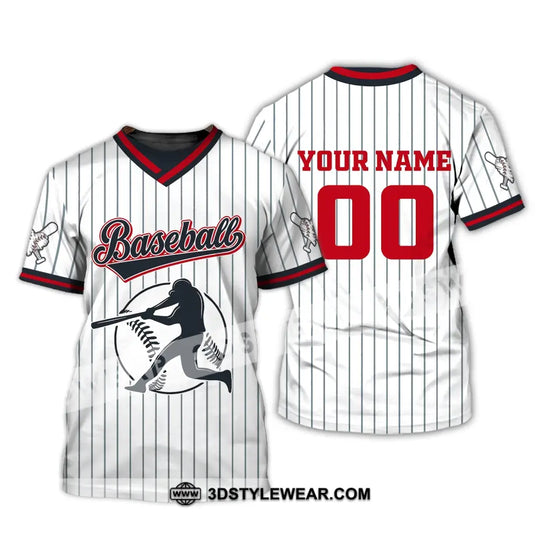 Man Shirt, Custom Name Baseball T-Shirt, Baseball Shirt, Gift For Baseball Player style option 2