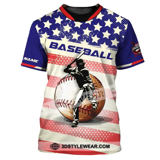 Man Shirt, Custom Name Baseball T-shirt, Baseball Shirt, Gift for Baseball Player style option 2