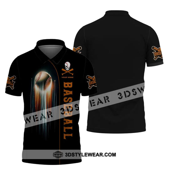 Man Shirt, Custom Name Baseball Shirt, Baseball Team T-Shirt, Baseball Skull, Gift for Baseball Players style option 4