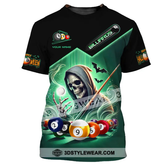 Man Shirt, Custom Name Billiard Shirt, Billiard Apparel, Billiard Polo Long Sleeve, Billiard Love T-Shirt style option 2