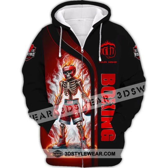 Man Shirt, Custom Name Boxing Shirt, Boxing Fire, Boxing Polo Long Sleeve, Gift for Boxing Lover style option 3