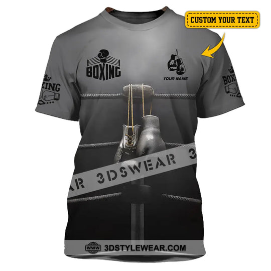 Man Shirt, Custom Name Boxing Shirt, Boxing Lover Hoodie Shirt Polo Long Sleeve, Gift for Boxing Players style option 1