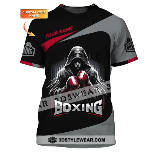 Man Shirt, Custom Name Boxing Shirt, Boxing Polo Hoodie Shirt, Gift for Boxing Lover style option 1
