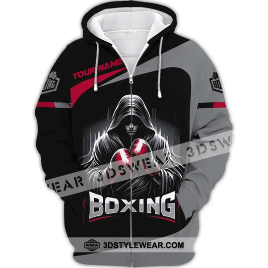 Man Shirt, Custom Name Boxing Shirt, Boxing Polo Hoodie Shirt, Gift for Boxing Lover style option 3