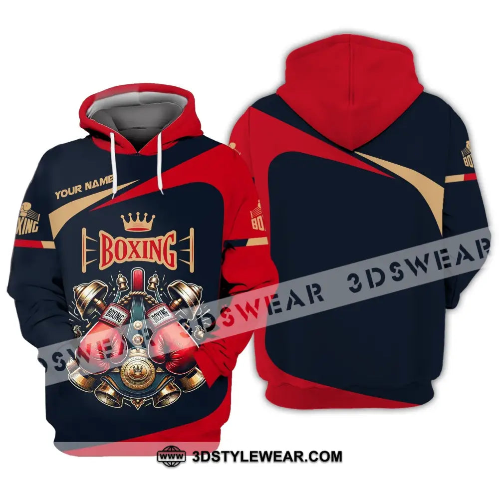 Man Shirt Custom Name Boxing Polo Long Sleeve Gift For Lover Hoodie / S T-Shirt