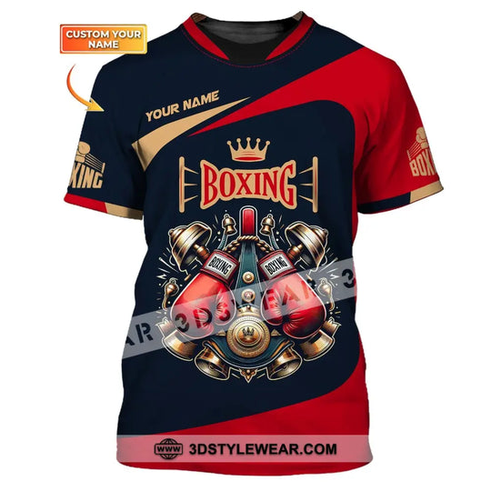 Man Shirt, Custom Name Boxing Shirt, Boxing Polo Long Sleeve, Gift for Boxing Lover style option 1