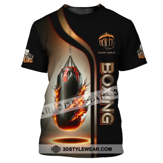 Man Shirt, Custom Name Boxing Shirt, Boxing  Polo Long Sleeve, Gift for Boxing Lover style option 2