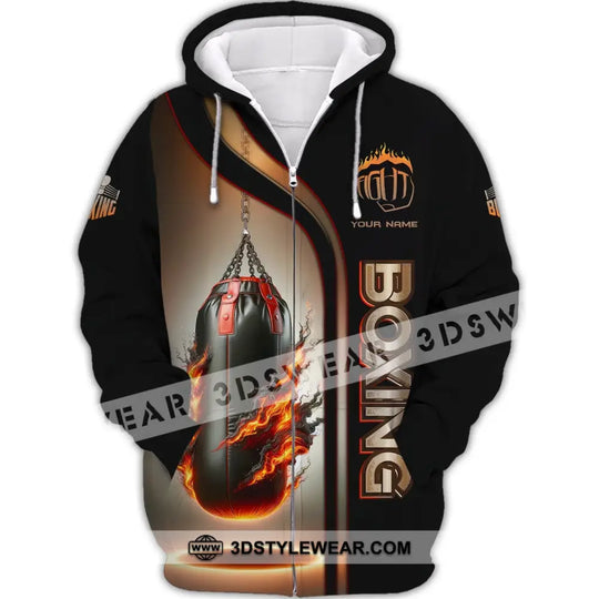 Man Shirt, Custom Name Boxing Shirt, Boxing  Polo Long Sleeve, Gift for Boxing Lover style option 3
