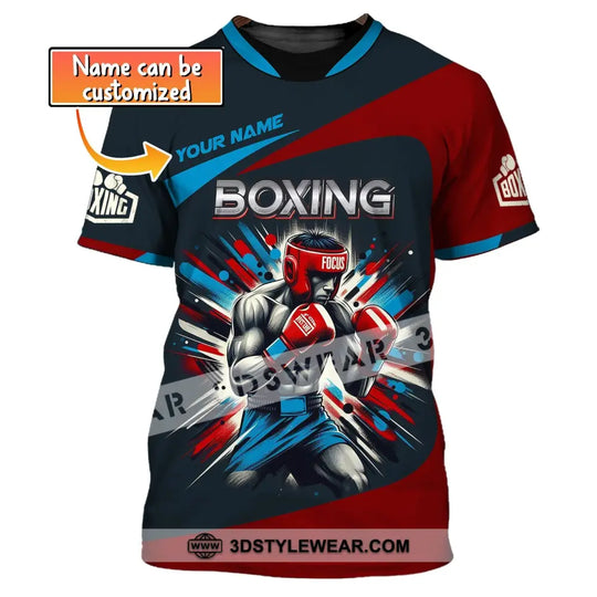 Man Shirt, Custom Name Boxing T-Shirt, Boxing Man Shirt, Gift for Boxing Lover style option 1