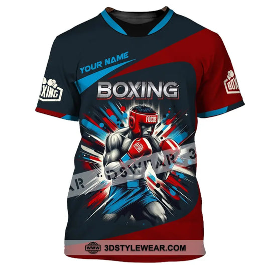 Man Shirt, Custom Name Boxing T-Shirt, Boxing Man Shirt, Gift for Boxing Lover style option 2