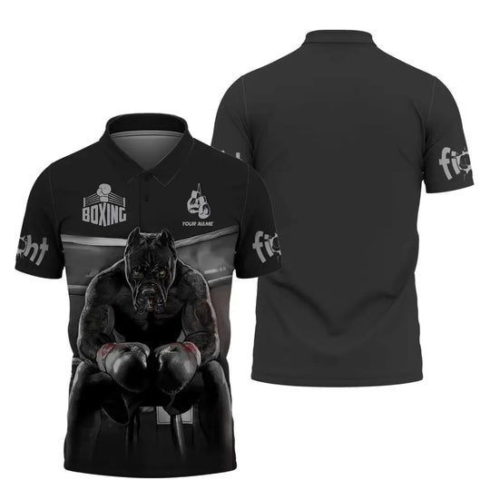 Man Shirt, Custom Name Boxing T-Shirt, Boxing Hoodie Polo Shirt, Gift for Boxing Lover style option 4