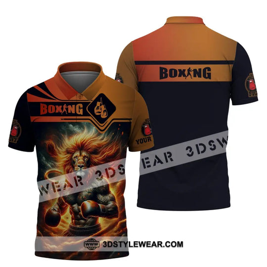 Man Shirt, Custom Name Boxing T-Shirt, Boxing Hoodie Polo Shirt, Gift for Boxing Lover style option 4