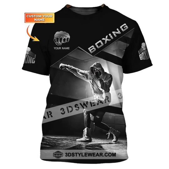 Man Shirt, Custom Name Boxing T-Shirt, Boxing Polo Shirt, Gift for Boxing Lover style option 1