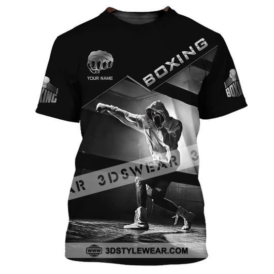 Man Shirt, Custom Name Boxing T-Shirt, Boxing Polo Shirt, Gift for Boxing Lover style option 2
