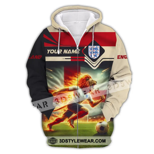 Man Shirt, Custom Name England Football Shirt, Soccer T-Shirt, Gift for Football Lover style option 3
