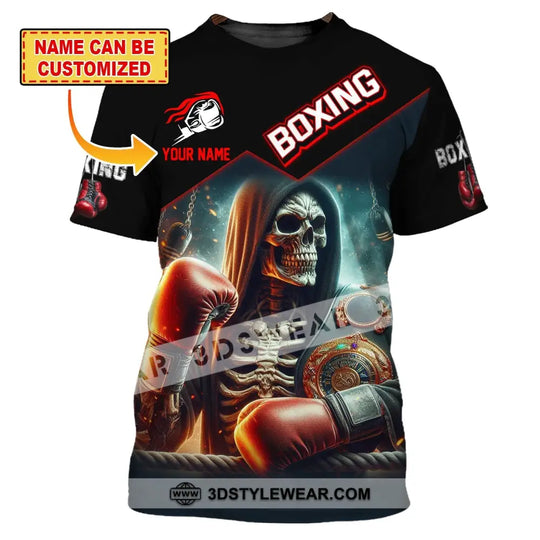 Man Shirt, Custom Name Shirt for Boxing Lover, Boxing Shirt, Boxing Hoodie Polo Long Sleeve Shirt style option 1