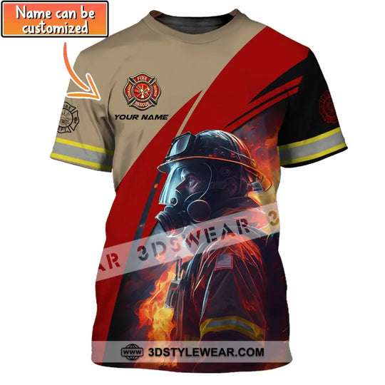 Man Shirt, Custom Name Shirt for Firefighter, Firefighter T-shirt, Firefighter Polo Shirt style option 1