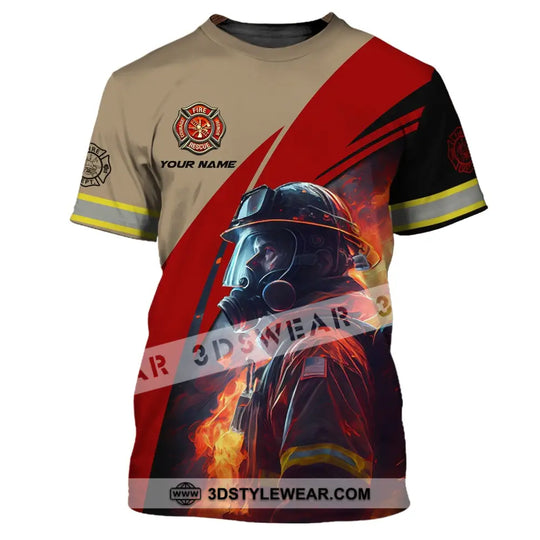 Man Shirt, Custom Name Shirt for Firefighter, Firefighter T-shirt, Firefighter Polo Shirt style option 2