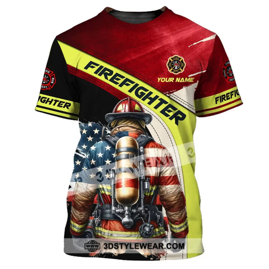 Man Shirt, Custom Name Shirt for Firefighter, Firefighter T-shirt, Firefighter Polo Shirt style option 2