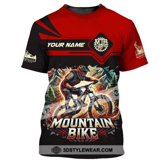 Man Shirt, Custom Name Shirt for Mountain Bike Lover, Mountain Bike Gift, Mountain Bike Hoodie Long Sleeve Shirt style option 2