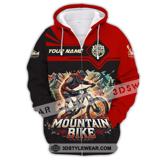 Man Shirt, Custom Name Shirt for Mountain Bike Lover, Mountain Bike Gift, Mountain Bike Hoodie Long Sleeve Shirt style option 3