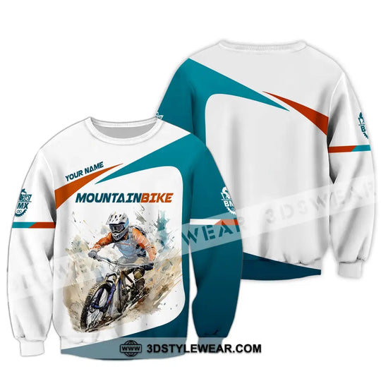 Man Shirt, Custom Name Shirt for Mountain Bike Lover, Mountain Bike Polo Long Sleeve, Mountain Bike Gift style option 4