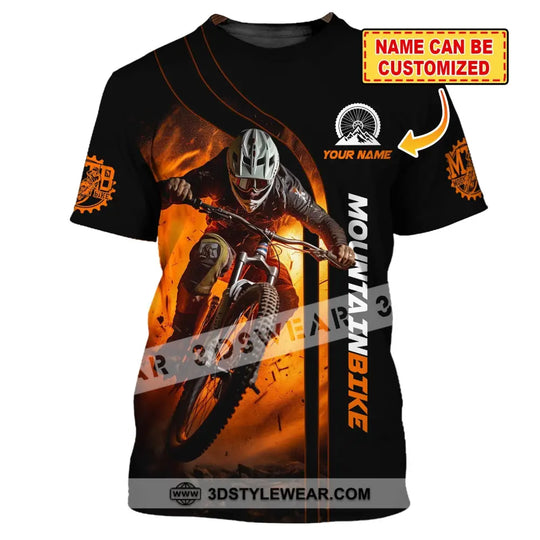 Man Shirt, Custom Name Shirt for Mountain Bike Lover, Mountain Bike Polo Long Sleeve, Mountain Bike Gift style option 1