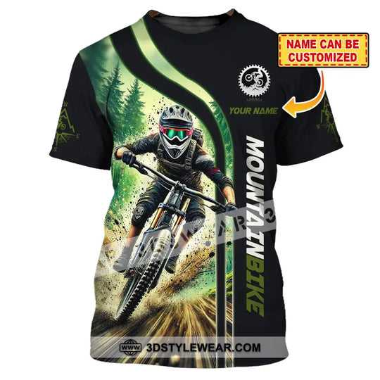 Man Shirt, Custom Name Shirt for Mountain Bike Lover, Mountain Bike Polo Long Sleeve Shirt, Mountain Bike Gift style option 1