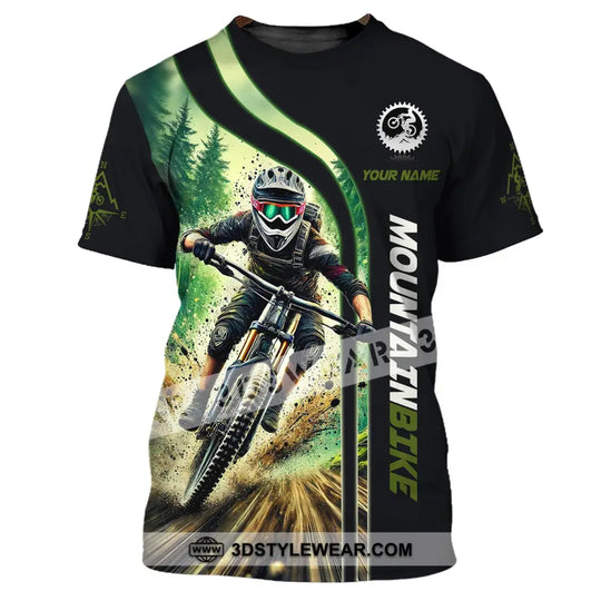 Man Shirt, Custom Name Shirt for Mountain Bike Lover, Mountain Bike Polo Long Sleeve Shirt, Mountain Bike Gift style option 2