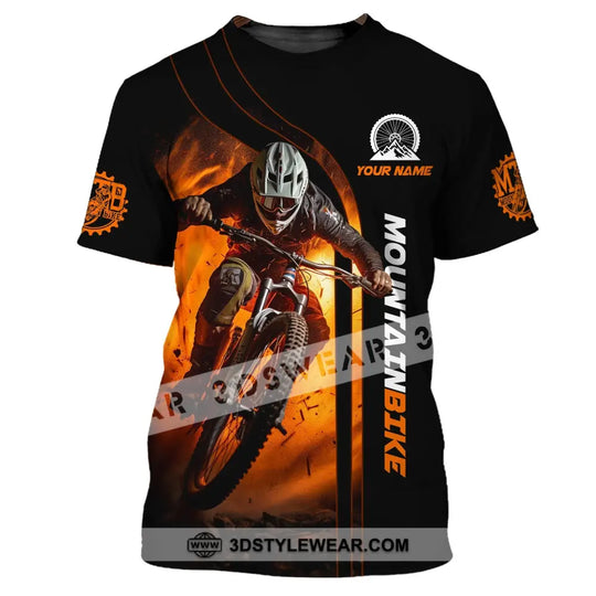 Man Shirt, Custom Name Shirt for Mountain Bike Lover, Mountain Bike Polo Long Sleeve, Mountain Bike Gift style option 2