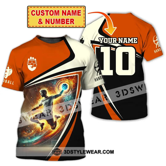 Man Shirt, Custom Name Handball Shirt, Handball Player Shirt, Handball Hoodie Shirt Polo Long Sleeve Shirt style option 1