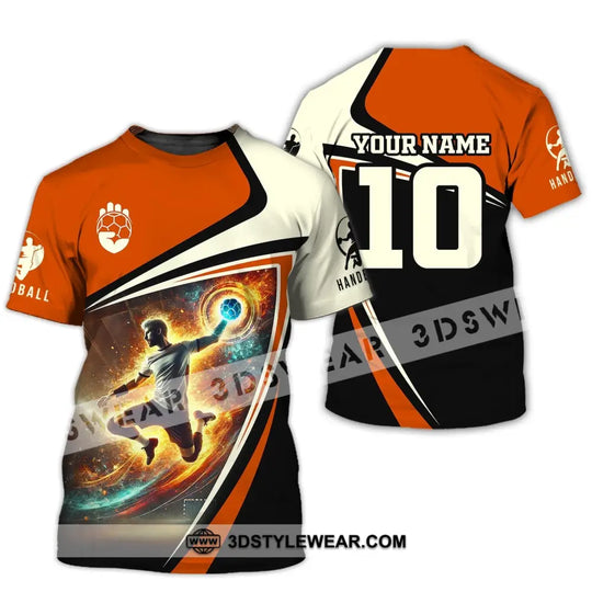 Man Shirt, Custom Name Handball Shirt, Handball Player Shirt, Handball Hoodie Shirt Polo Long Sleeve Shirt style option 4