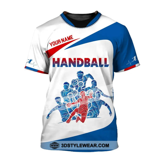 Man Shirt, Custom Name Handball Shirt, Handball Player Shirt, Handball Hoodie Shirt Polo Long Sleeve Shirt style option 2