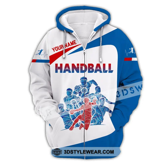 Man Shirt, Custom Name Handball Shirt, Handball Player Shirt, Handball Hoodie Shirt Polo Long Sleeve Shirt style option 3