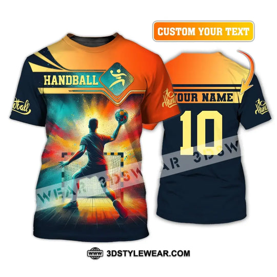 Man Shirt, Custom Name Handball Shirt, Handball T-Shirt Hoodie, Shirt for Handball Players style option 1