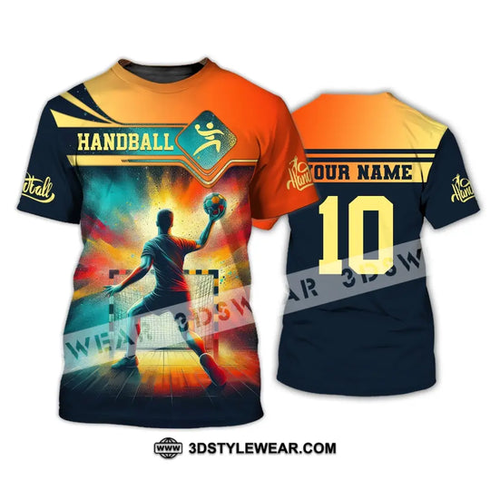 Man Shirt, Custom Name Handball Shirt, Handball T-Shirt Hoodie, Shirt for Handball Players style option 2