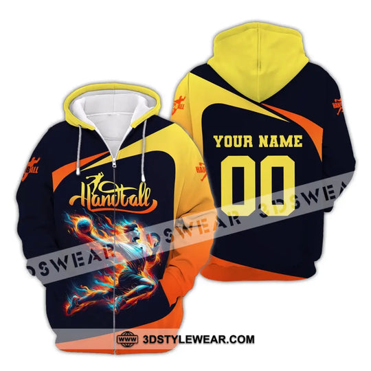 Man Shirt, Custom Name Handball Shirt, Handball T-Shirt Hoodie, Shirt for Handball Players style option 3