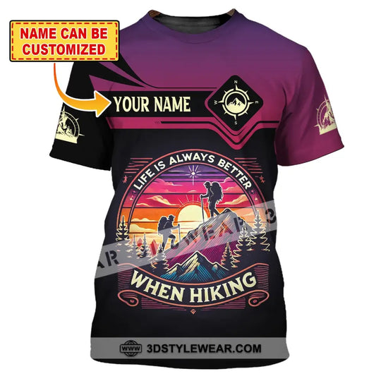 Man Shirt, Custom Name Hiking Shirt, Hiking Polo Long Sleeve, Hiking Gift style option 1