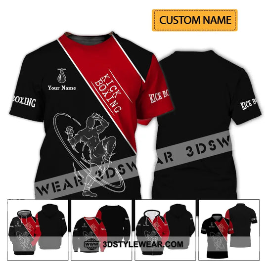 Man Shirt - Custom Name Shirt - Kick Boxing Shirt style option 2