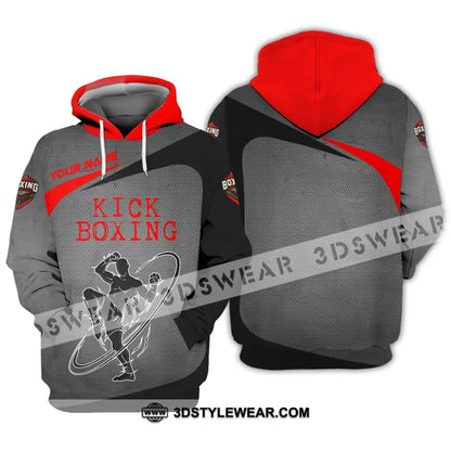 Man Shirt Custom Name Kick Boxing T-Shirt For Lover Gift Players Hoodie / S