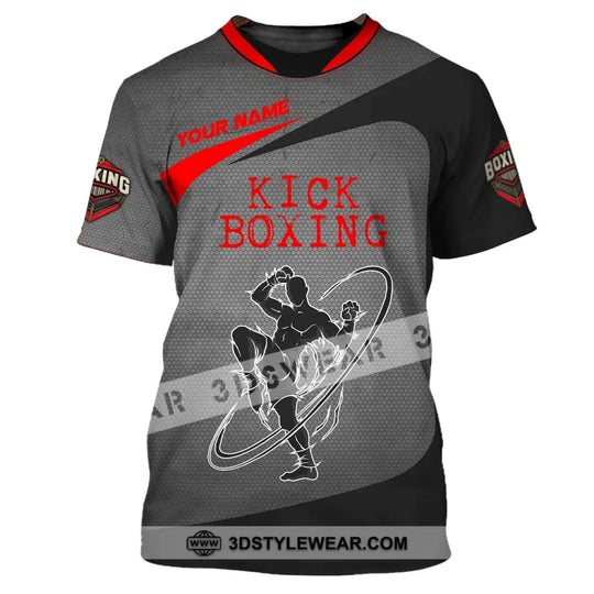 Man Shirt, Custom Name Kick Boxing Shirt, T-Shirt for Kick Boxing Lover, Gift for Kick Boxing Players style option 2
