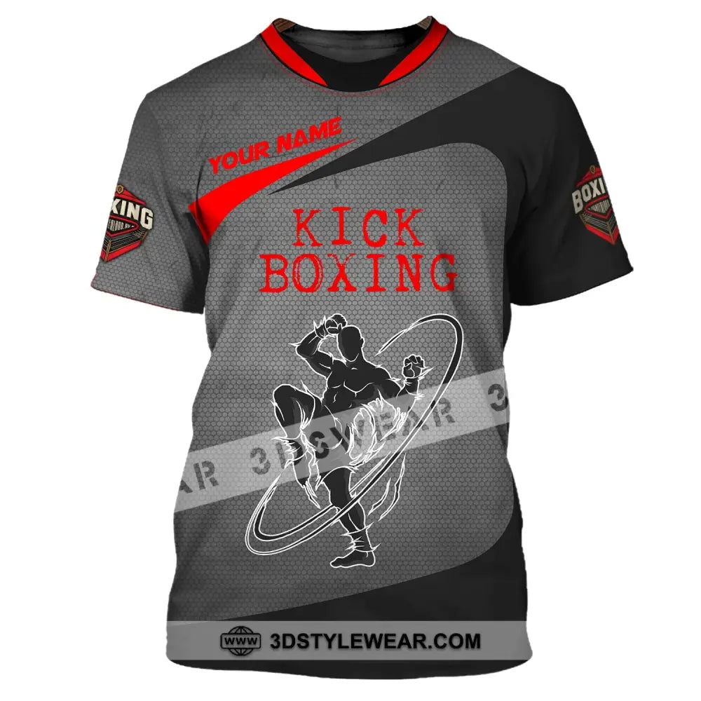 Man Shirt Custom Name Kick Boxing T-Shirt For Lover Gift Players / S