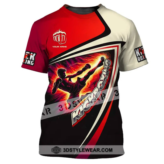 Man Shirt, Custom Name Kickboxing Shirt, Kickboxing Polo Long Sleeve, Gift for Kickboxing Lover style option 2