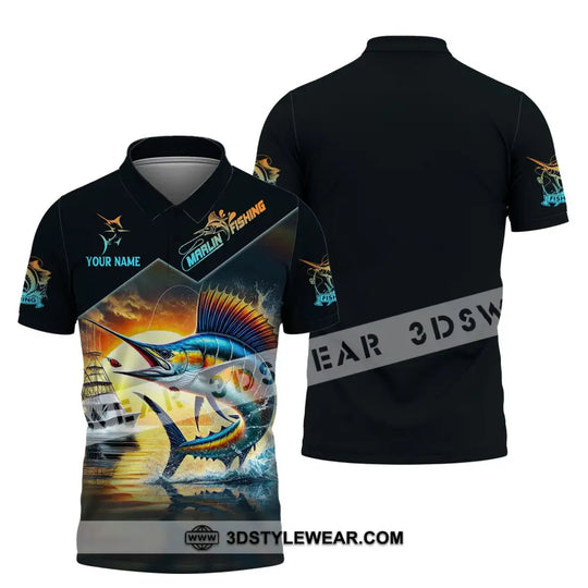 Man Shirt, Custom Name Marlin Fishing Shirt, Fishing Lover Shirt, Fishing Hoodie Shirt Polo Long Sleeve Shirt style option 4