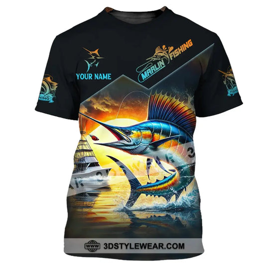 Man Shirt, Custom Name Marlin Fishing Shirt, Fishing Lover Shirt, Fishing Hoodie Shirt Polo Long Sleeve Shirt style option 2