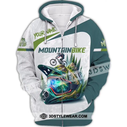 Man Shirt, Custom Name Mountain Bike Shirt, Mountain Bike Lover Gift, Mountain Bike Polo Shirt Long Sleeve Hoodie style option 3