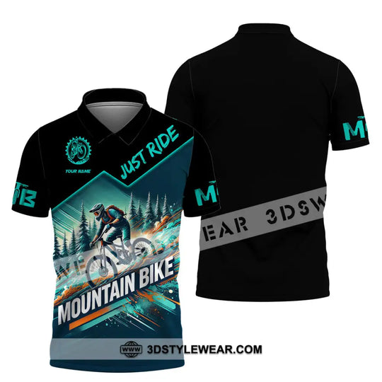 Man Shirt, Custom Name Mountain Bike Shirt, Mountain Bike Lover Hoodie Shirt Polo Long Sleeve Shirt style option 4