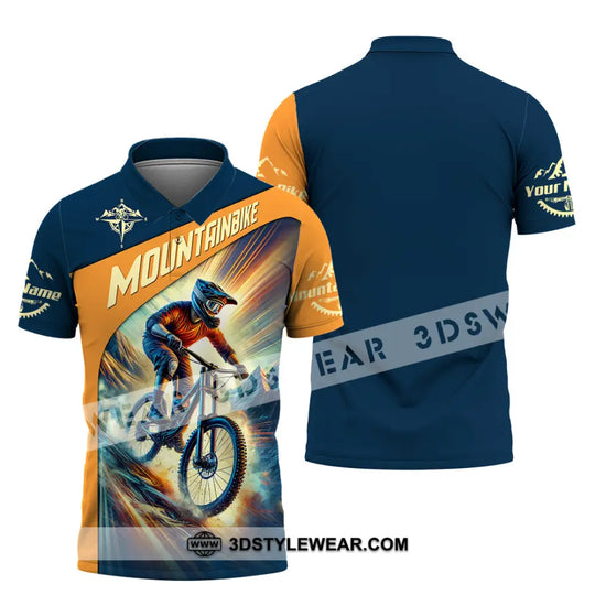 Man Shirt, Custom Name Mountain Bike Shirt, Mountain Bike Lover Hoodie Shirt Polo Long Sleeve Shirt style option 4
