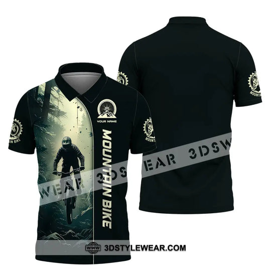 Man Shirt, Custom Name Mountain Bike Shirt, Mountain Bike Lover Hoodie Shirt Polo Long Sleeve Shirt style option 4